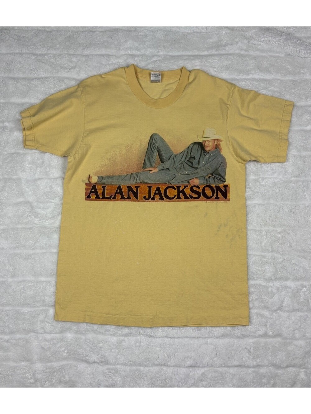 Vintage 90s Alan Jackson Look At Them Boots Single Stitch T Shirt USA L